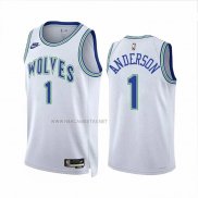 Camiseta Minnesota Timberwolves Kyle Anderson NO 1 Classic 2023-24 Blanco