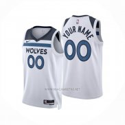Camiseta Minnesota Timberwolves Personalizada Association 2024-25 Blanco