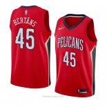 Camiseta New Orleans Pelicans Dairis Bertans NO 45 Statement 2018 Rojo