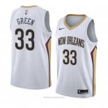 Camiseta New Orleans Pelicans Garlon Verde NO 33 Association 2018 Blanco