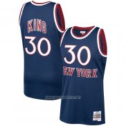 Camiseta New York Knicks Bernard King NO 30 Mitchell & Ness 1982-83 Azul