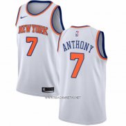 Camiseta New York Knicks Carmelo Anthony NO 7 Association Blanco