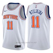 Camiseta New York Knicks Frank Ntilikina NO 11 Statement 2017-18 Blanco