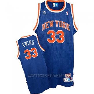 Camiseta New York Knicks Patrick Ewing NO 33 Retro Azul