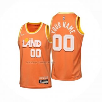 Camiseta Nino Cleveland Cavaliers Personalizada Ciudad 2025-26 Naranja