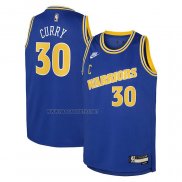 Camiseta Nino Golden State Warriors Stephen Curry NO 30 Classic 2022-23 Azul