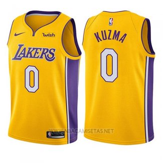 Camiseta Nino Los Angeles Lakers Kyle Kuzma NO 0 Icon 2017-18 Oro