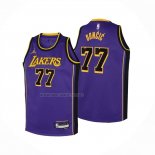 Camiseta Nino Los Angeles Lakers Luka Doncic NO 77 Statement 2024 Violeta
