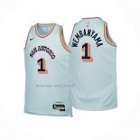 Camiseta Nino San Antonio Spurs Victor Wembanyama NO 1 Ciudad 2024-25 Verde
