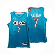 Camiseta Oklahoma City Thunder Carmelo Anthony NO 7 Ciudad 2018-19 Azul