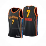 Camiseta Oklahoma City Thunder Chet Holmgren NO 7 Ciudad 2024-25 Negro