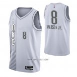 Camiseta Oklahoma City Thunder Paul Watson JR. NO 8 Ciudad 2021-22 Blanco