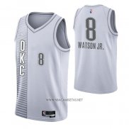 Camiseta Oklahoma City Thunder Paul Watson JR. NO 8 Ciudad 2021-22 Blanco