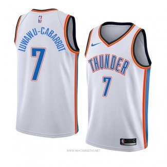 Camiseta Oklahoma City Thunderr Timothe Luwawu-Cabarrot NO 7 Association 2018 Blanco