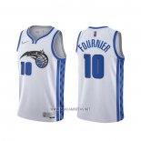 Camiseta Orlando Magic Evan Fournier NO 10 Earned 2020-21 Blanco