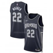 Camiseta Orlando Magic Franz Wagner NO 22 Ciudad 2023-24 Azul