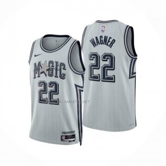 Camiseta Orlando Magic Franz Wagner NO 22 Ciudad 2024-25 Blanco