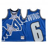 Camiseta Orlando Magic Patrick Ewing NO 6 Mitchell & Ness Big Face Azul