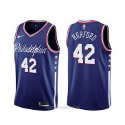 Camiseta Philadelphia 76ers Al Horford NO 42 Ciudad 2019-20 Azul