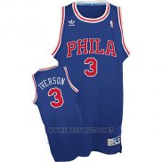 Camiseta Philadelphia 76ers Allen Iverson NO 3 Retro Azul