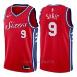 Camiseta Philadelphia 76ers Dario Saric NO 9 Statement 2017-18 Rojo