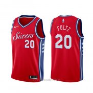 Camiseta Philadelphia 76ers Markelle Fultz NO 20 Statement Rojo