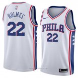 Camiseta Philadelphia 76ers Richaun Holmes NO 22 Association 2018 Blanco