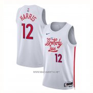 Camiseta Philadelphia 76ers Tobias Harris NO 12 Ciudad 2022-23 Blanco