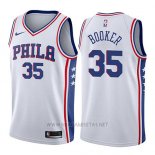 Camiseta Philadelphia 76ers Trevor Booker NO 35 Association 2017-18 Blanco