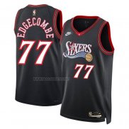 Camiseta Philadelphia 76ers V.J. Edgecombe NO 77 Classia 2025-26 Nego