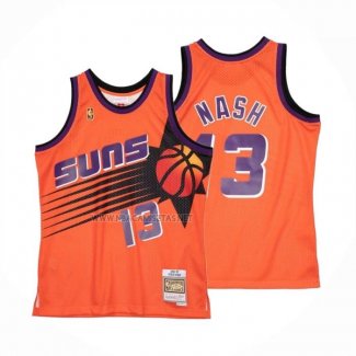 Camiseta Phoenix Suns Steve Nash NO 13 Mitchell & Ness 1996-97 Naranja