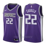 Camiseta Sacramento Kings Bruno Caboclo NO 22 Icon 2017-18 Violeta