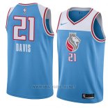 Camiseta Sacramento Kings Deyonta Davis NO 21 Ciudad 2018 Azul