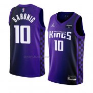 Camiseta Sacramento Kings Domantas Sabonis NO 10 Statement 2023-24 Violeta