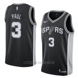 Camiseta San Antonio Spurs Brandon Paul NO 3 Icon 2018 Negro