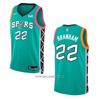 Camiseta San Antonio Spurs Malaki Branham NO 22 Ciudad 2022-23 Verde