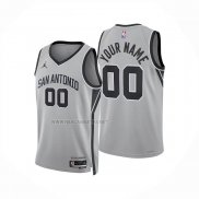 Camiseta San Antonio Spurs Personalizada Statement 2025-26 Gris