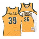 Camiseta Seattle SuperSonics Kevin Durant NO 35 Mitchell & Ness 2007-08 Amarillo