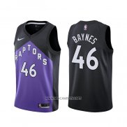 Camiseta Toronto Raptors Aron Baynes NO 46 Earned 2020-21 Negro Violeta