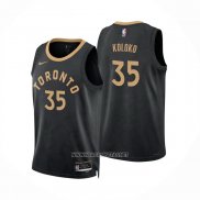 Camiseta Toronto Raptors Christian Koloko NO 35 Ciudad 2022-23 Negro