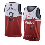 Camiseta Toronto Raptors Kawhi Leonard NO 2 Ciudad 2019-20 Rojo