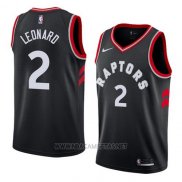 Camiseta Toronto Raptors Kawhi Leonard NO 2 Statehombret 2017-18 Negro