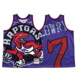 Camiseta Toronto Raptors Kyle Lowry NO 7 Mitchell & Ness Big Face Violeta