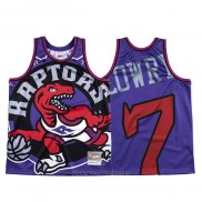 Camiseta Toronto Raptors Kyle Lowry NO 7 Mitchell & Ness Big Face Violeta