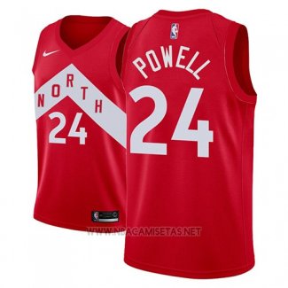 Camiseta Toronto Raptors Norman Powell NO 24 Earned 2018-19 Rojo