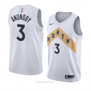 Camiseta Toronto Raptors Og Anunoby NO 3 Ciudad 2018 Blanco