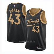 Camiseta Toronto Raptors Pascal Siakam NO 43 Ciudad 2020-21 Negro