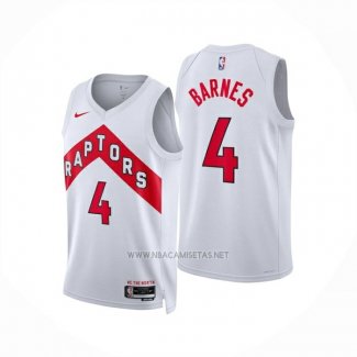 Camiseta Toronto Raptors Scottie Barnes NO 4 Association 2024-25 Blanco