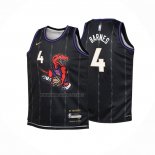 Camiseta Toronto Raptors Scottie Barnes NO 4 Ciudad 2024-25 Negro