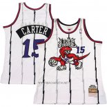 Camiseta Toronto Raptors Vince Carter NO 15 Mitchell & Ness 1998-99 Blanco2